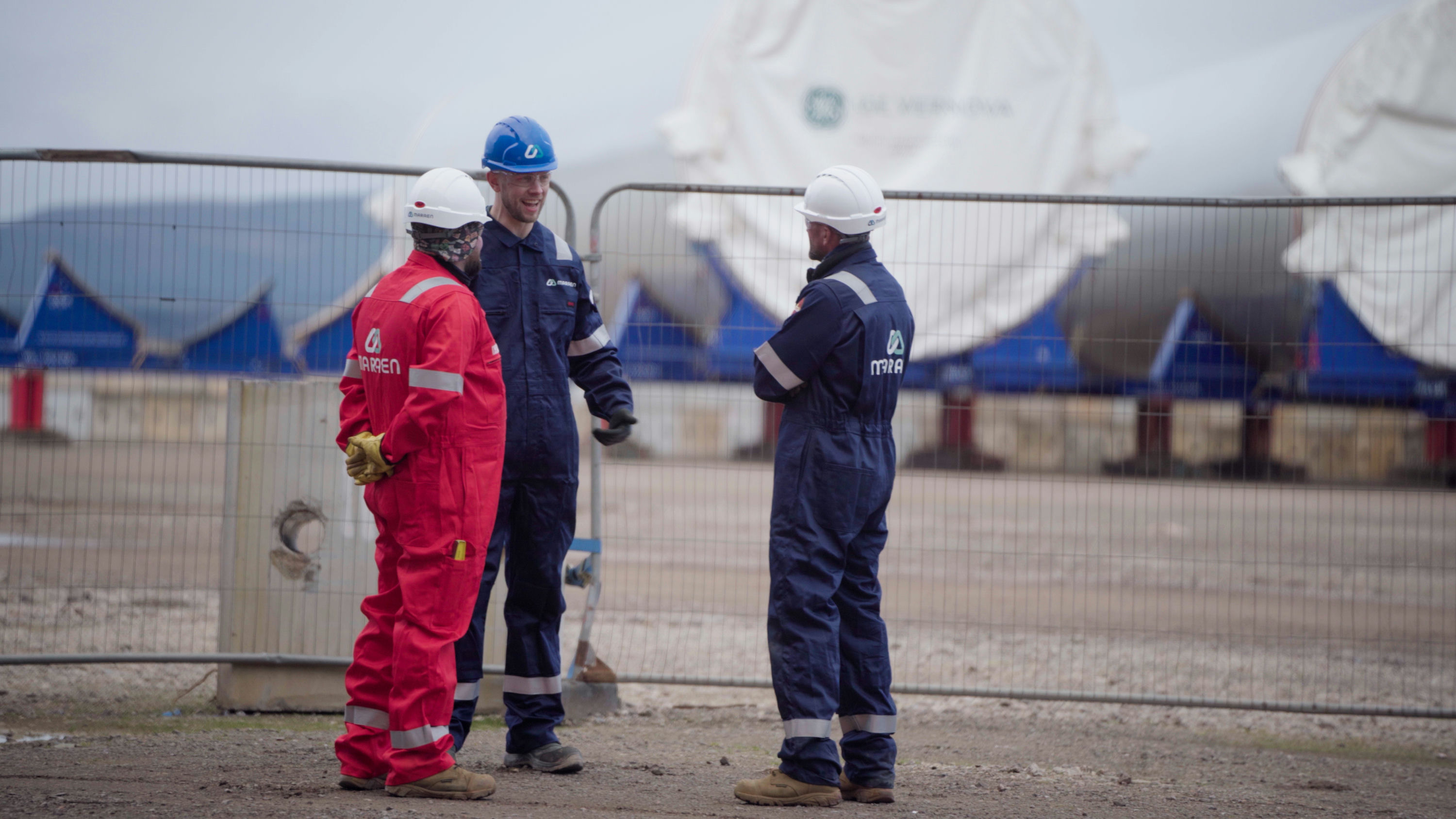 Maraen team at Port of Nigg yard